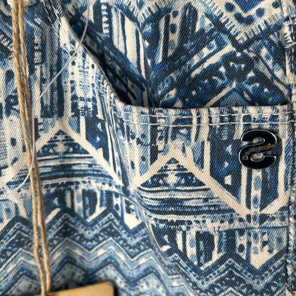 DESIGUAL blue and white printed jeans size EU38/US 6 - Picture 9 of 11